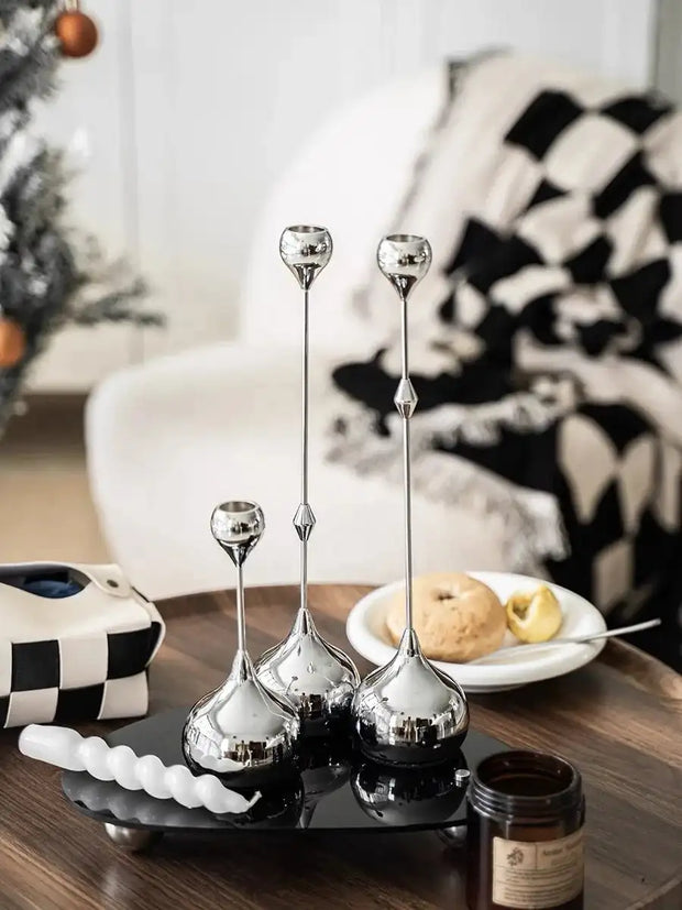 metal candle holder set, suitable for romantic dinner