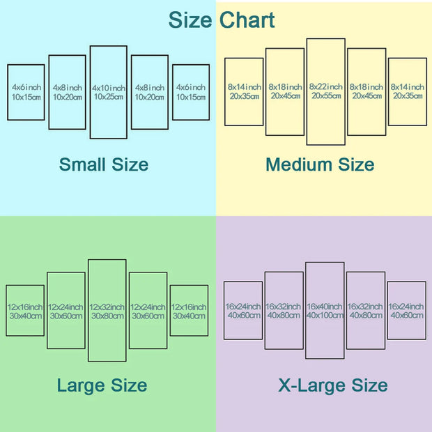 Wall Art Abstract Home Decoration Natural Waterfall Framed