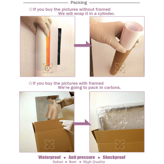 Wall Art Abstract Home Decoration Natural Waterfall Framed