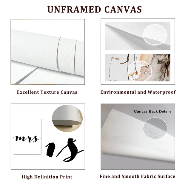 Wall Art Abstract Home Decoration Natural Waterfall Framed