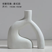 Ceramic Vase Flower Arrangement Dried Flowers Nordic Style