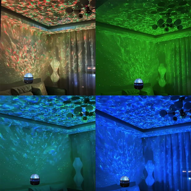 LED Ocean Wave Starry Sky Projector Lamp