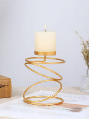 Style Metal Candle Holders Simple Golden
