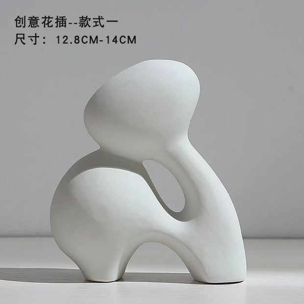 Ceramic Vase Flower Arrangement Dried Flowers Nordic Style