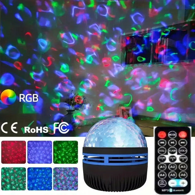 LED Ocean Wave Starry Sky Projector Lamp