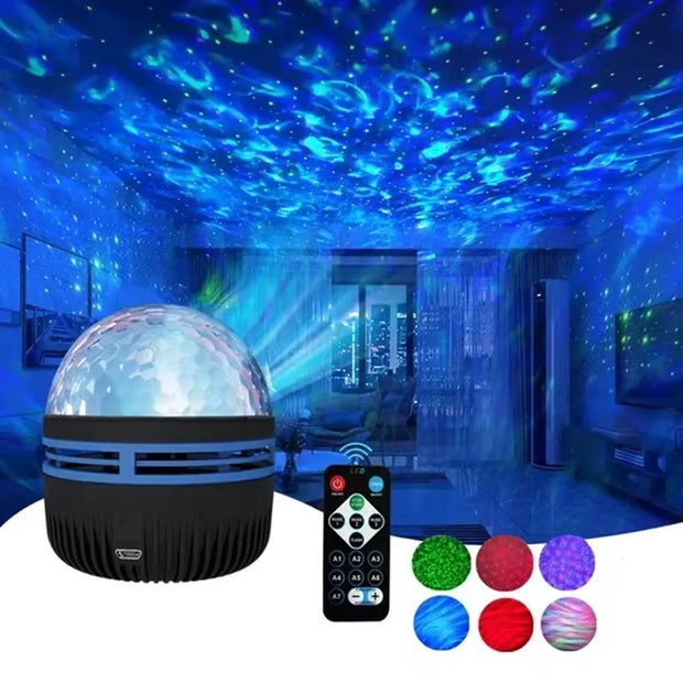 Water Ripple Projector Light Atmosphere Rotating Projection Lamp