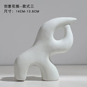 Ceramic Vase Flower Arrangement Dried Flowers Nordic Style