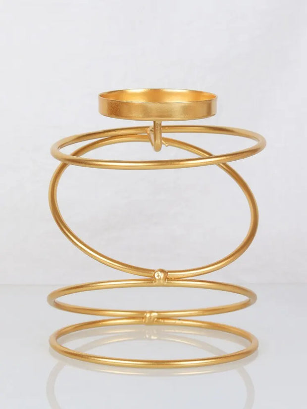 Style Metal Candle Holders Simple Golden