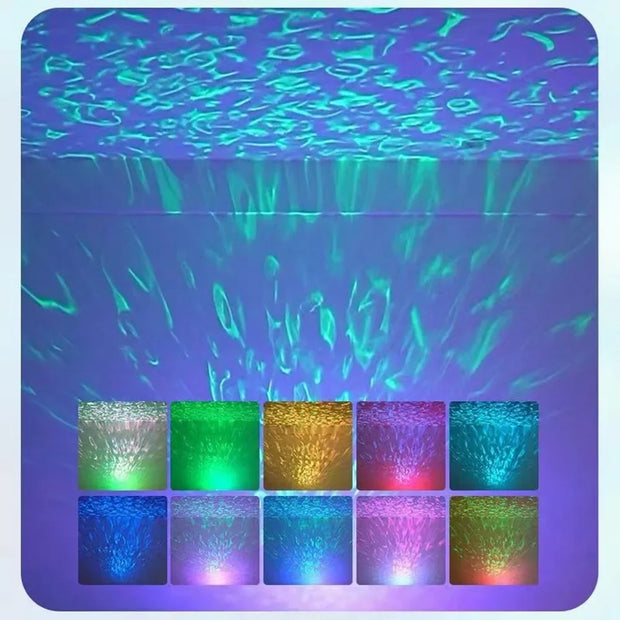 Water Ripple Projector Light Atmosphere Rotating Projection Lamp