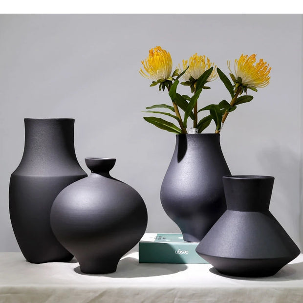 Ceramic Vase Retro Flower Arrangement Household Desktop Solid
