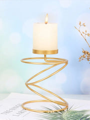 Style Metal Candle Holders Simple Golden