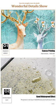 Abstract Aesthetic Wall Art Geometric Lines Canvas Oil Painting