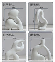 Ceramic Vase Flower Arrangement Dried Flowers Nordic Style