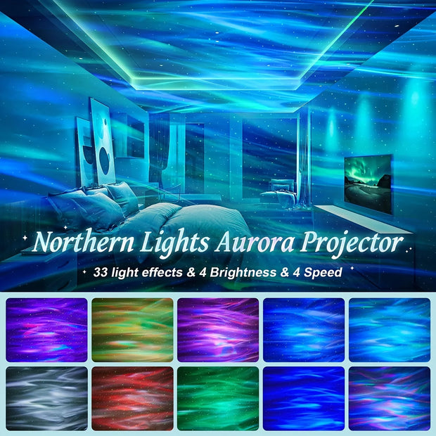 Water Ripple Projector Light Atmosphere Rotating Projection Lamp