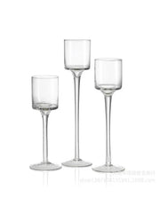 Glass Candle Holder Wedding Props Transparent Candlelight