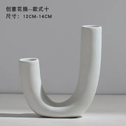 Ceramic Vase Flower Arrangement Dried Flowers Nordic Style