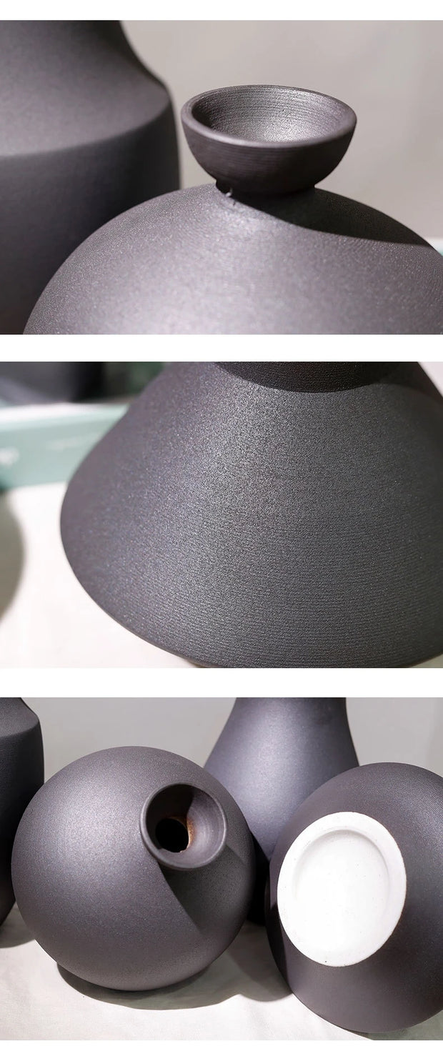 Ceramic Vase Retro Flower Arrangement Household Desktop Solid