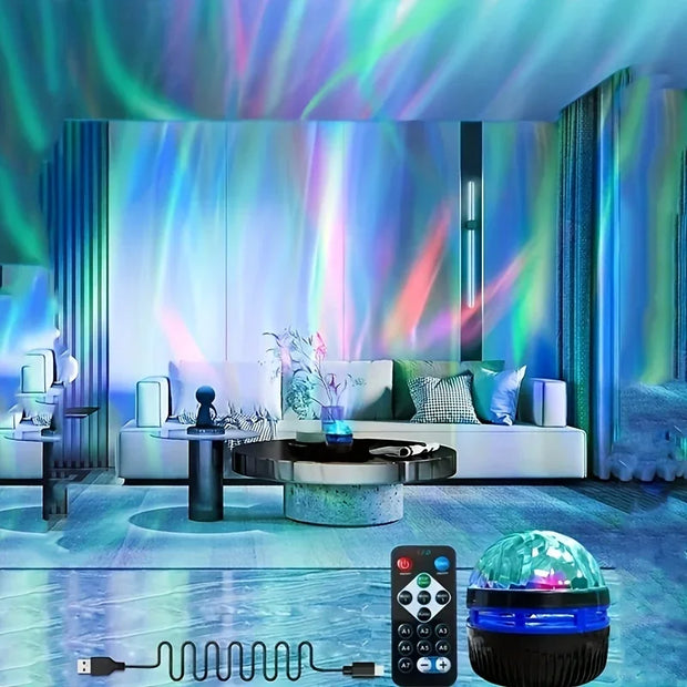Water Ripple Projector Light Atmosphere Rotating Projection Lamp