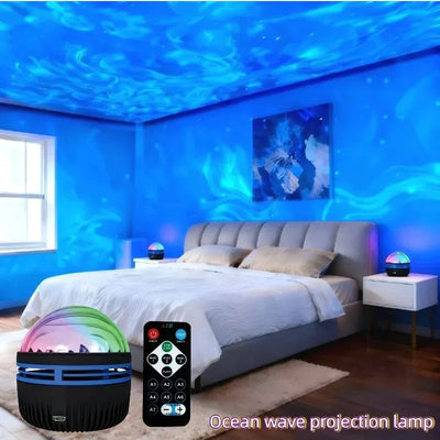 LED Ocean Wave Starry Sky Projector Lamp