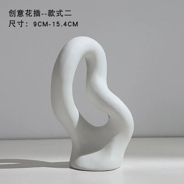 Ceramic Vase Flower Arrangement Dried Flowers Nordic Style