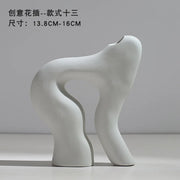 Ceramic Vase Flower Arrangement Dried Flowers Nordic Style