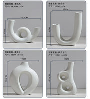 Ceramic Vase Flower Arrangement Dried Flowers Nordic Style