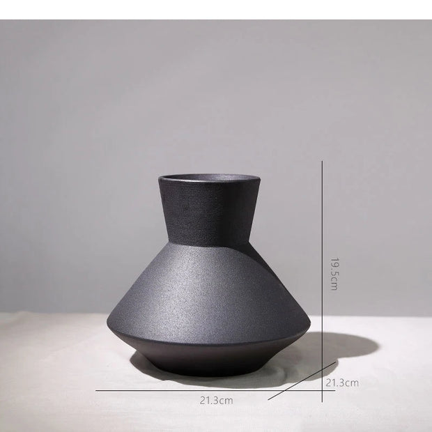 Ceramic Vase Retro Flower Arrangement Household Desktop Solid