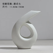 Ceramic Vase Flower Arrangement Dried Flowers Nordic Style