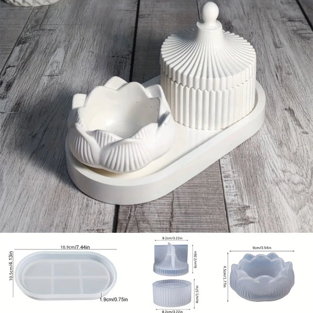 Candle Holder Storage Silicone Mold