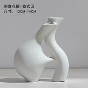 Ceramic Vase Flower Arrangement Dried Flowers Nordic Style