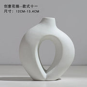 Ceramic Vase Flower Arrangement Dried Flowers Nordic Style