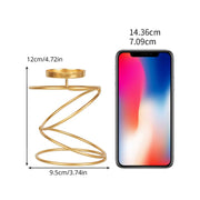 Style Metal Candle Holders Simple Golden