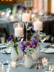 Glass Candle Holder Wedding Props Transparent Candlelight